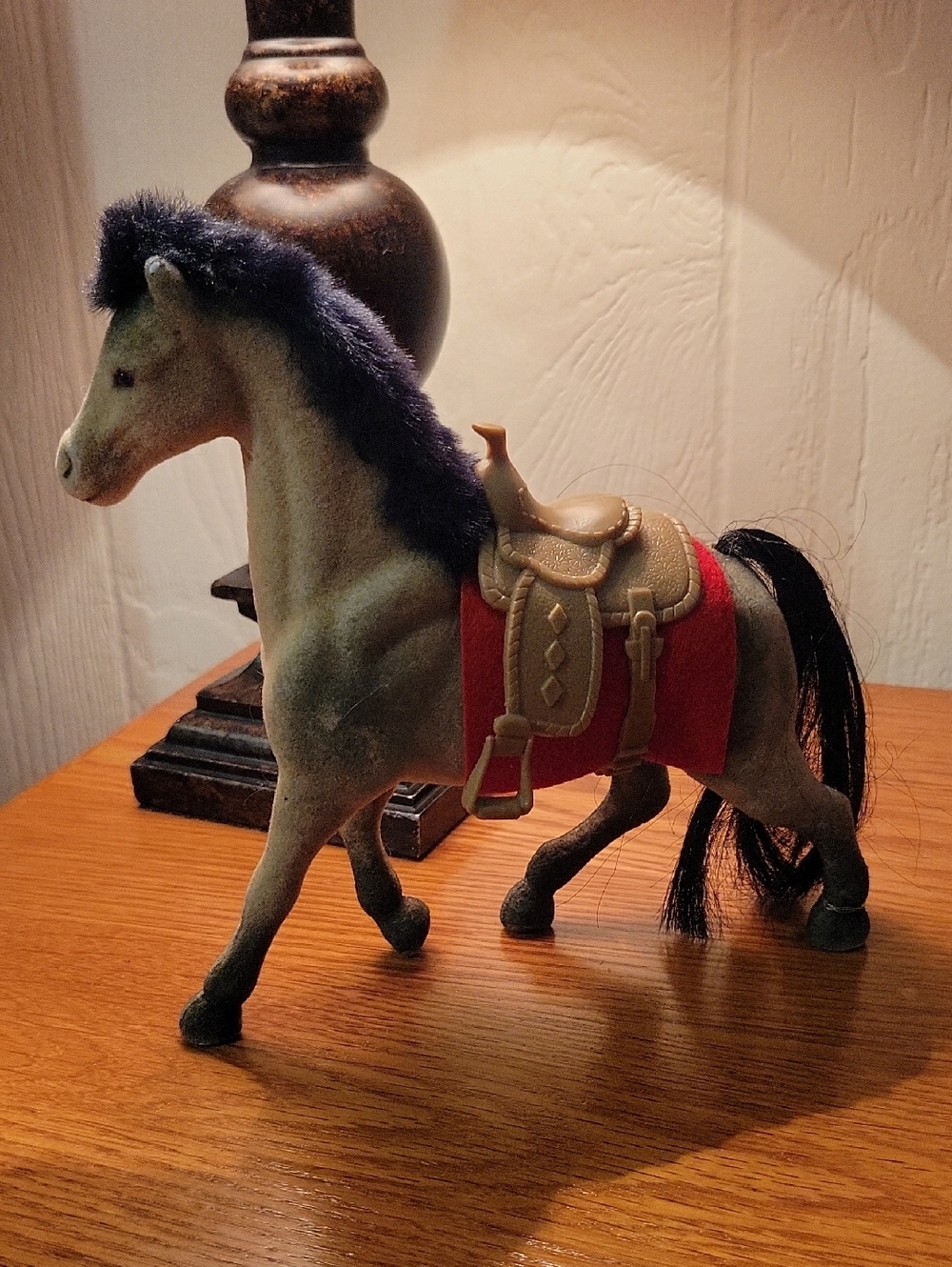 Flocked Horse Toy